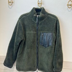 Anine Bing Ryder Sherpa Jacket Olive